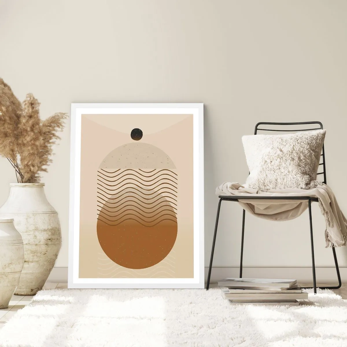 Poster in een witte lijst - Over de oorsprong van geometrische figuren - 70x100 cm