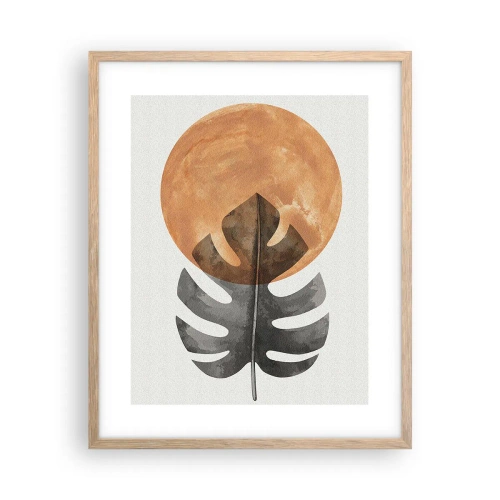 Een poster in een licht eiken lijst - Altijd de zon - 40x50 cm