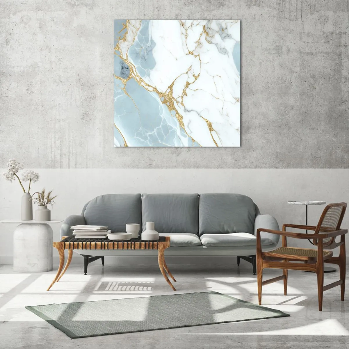 Schilderen op glas - Rijkdom van steen - 60x60 cm