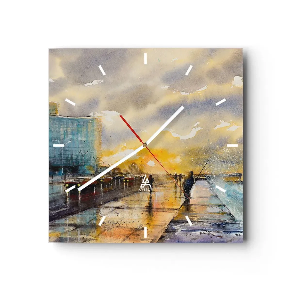 Wandklok - Klok - Het leven aan de oever - 30x30 cm