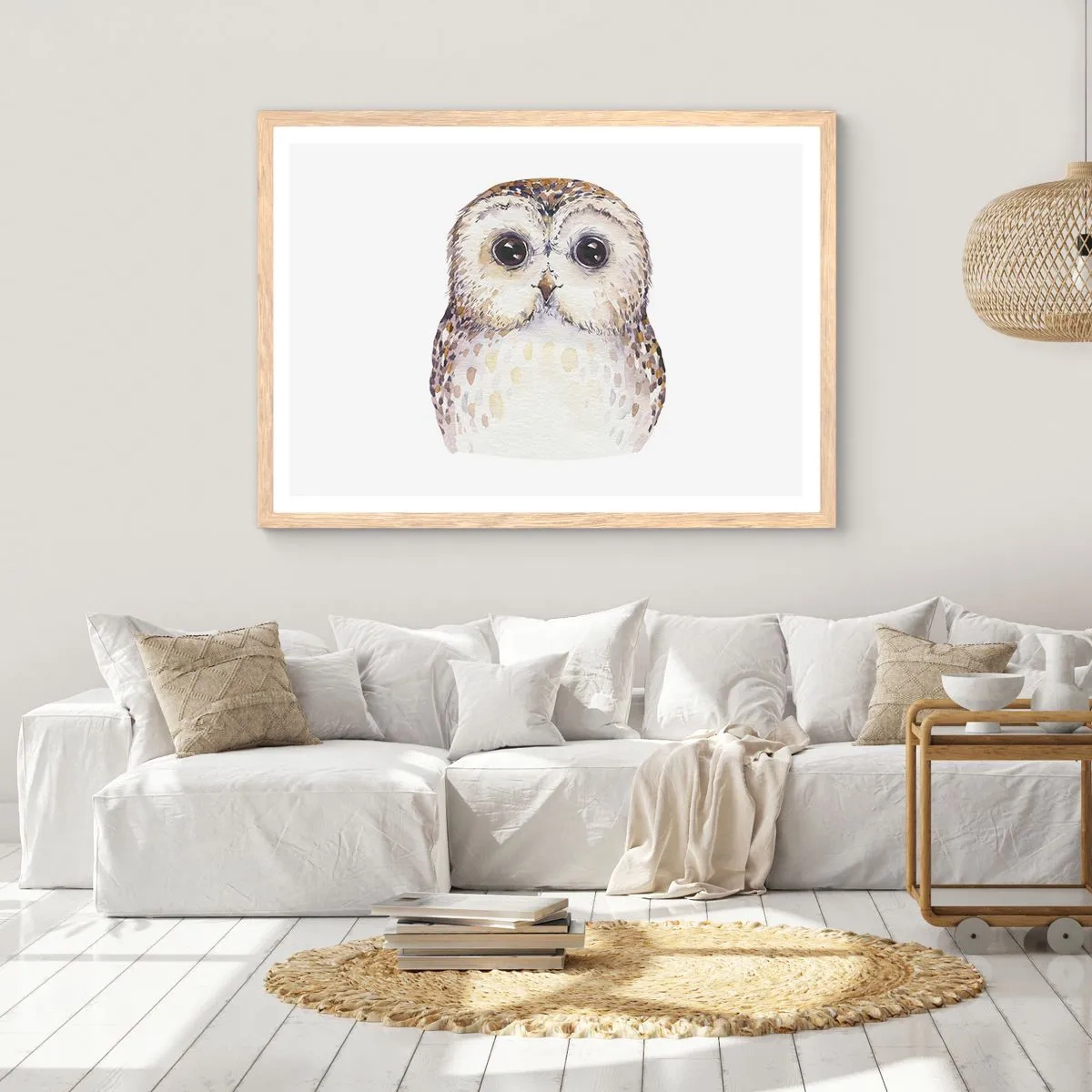 Een poster in een licht eiken lijst - Kijk in mijn ogen - 40x30 cm