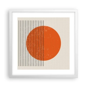 Poster in een witte lijst - Altijd de zon - 40x40 cm