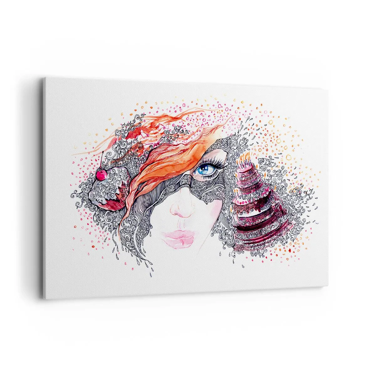 Schilderen op canvas - Elke dag is er een feestdag met haar - 120x80 cm