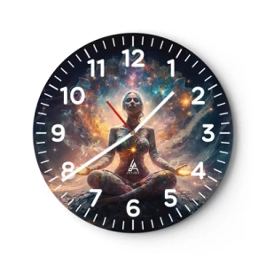 Wandklok - Klok - Stroom van goede energie - 40x40 cm