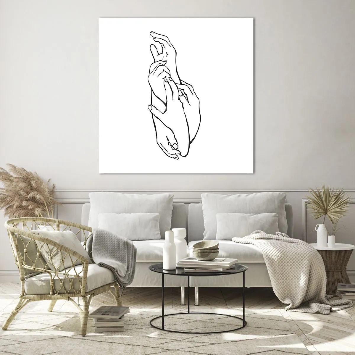 Schilderen op glas - Goede aanraking - 30x30 cm