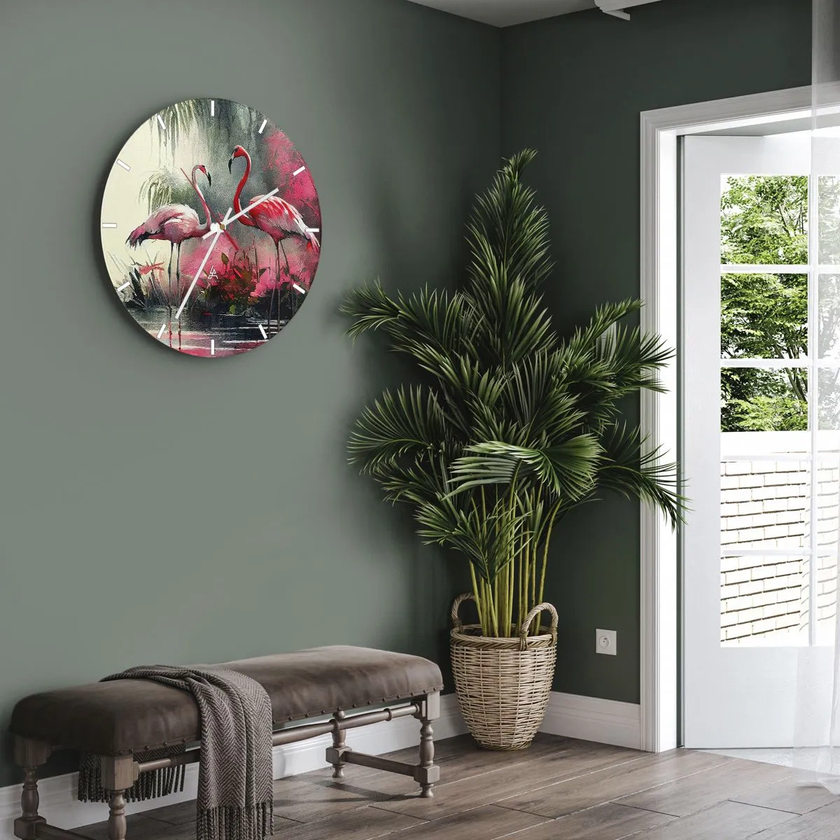 Wandklok - Klok - Een les in natuurlijke gratie - 30x30 cm