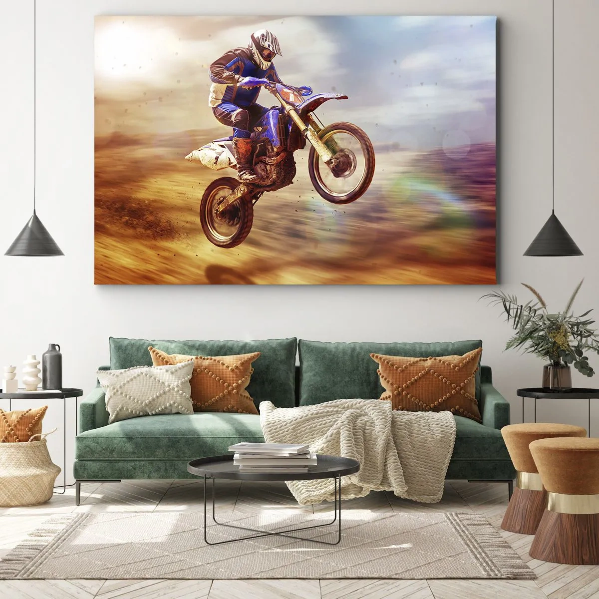 Schilderen op canvas - Motor duizeligheid - 120x80 cm