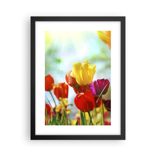 Poster in een zwarte lijst - Alle kleuren van de zon - 30x40 cm