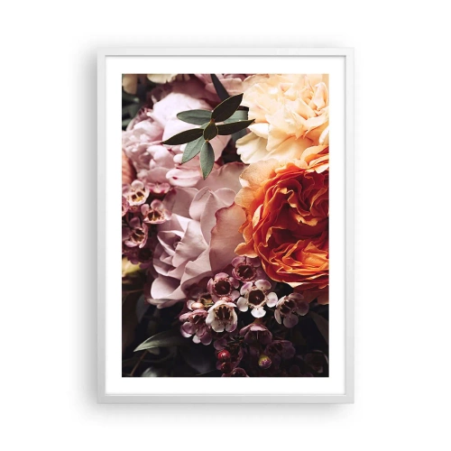 Poster in een witte lijst - Gehuld in schoonheid - 50x70 cm