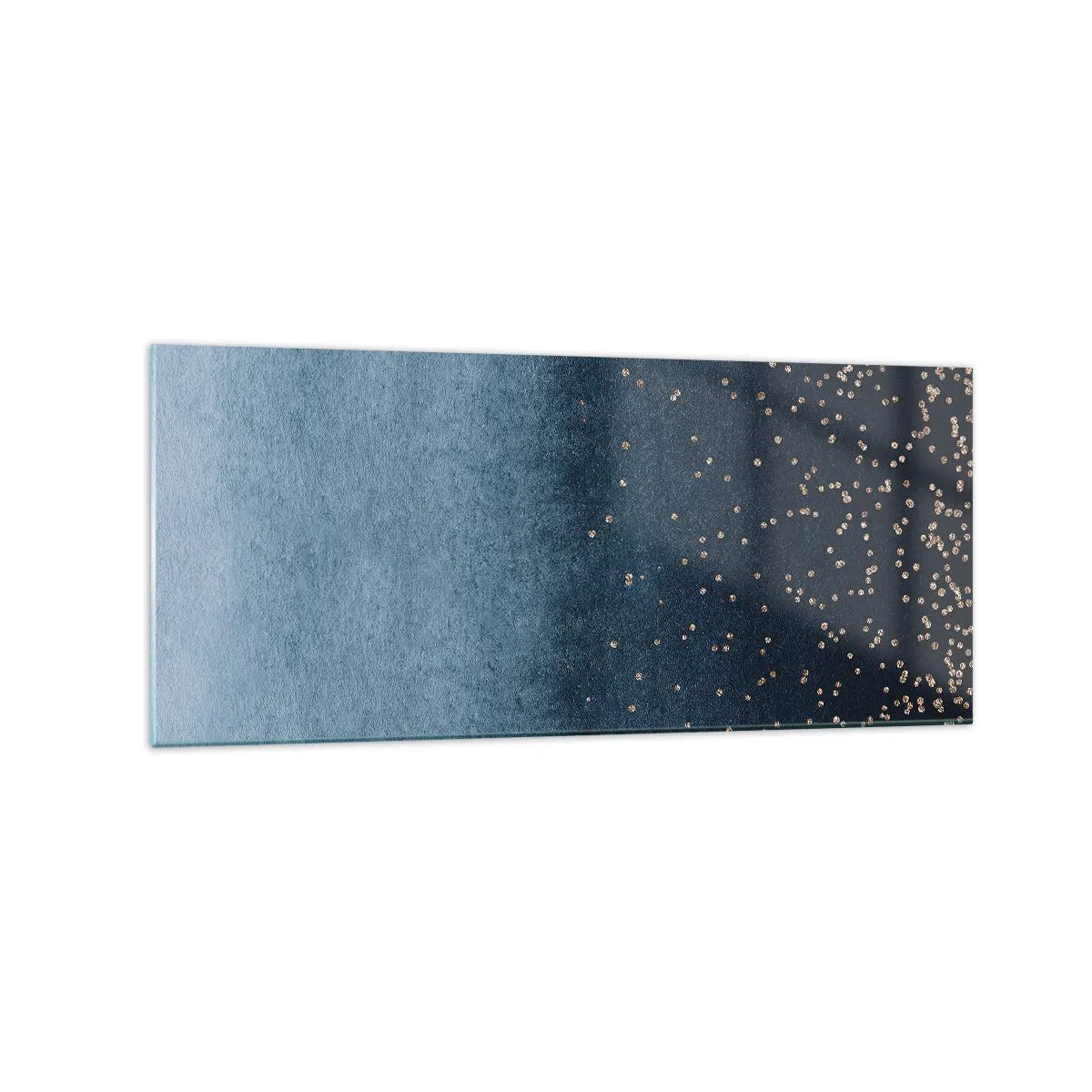 Schilderen op glas - Samenstelling - blauwe fasen - 120x50 cm