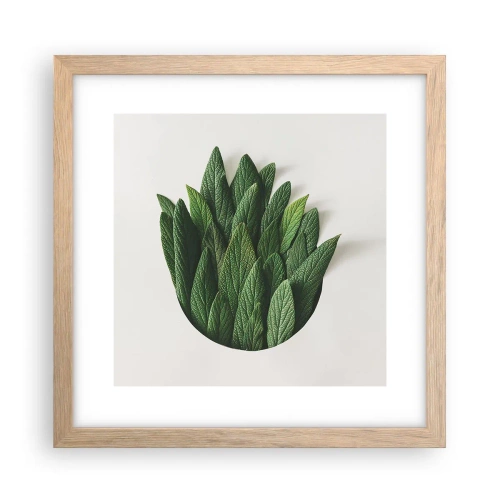 Een poster in een licht eiken lijst - Ongebreidelde nieuwsgierigheid - 30x30 cm