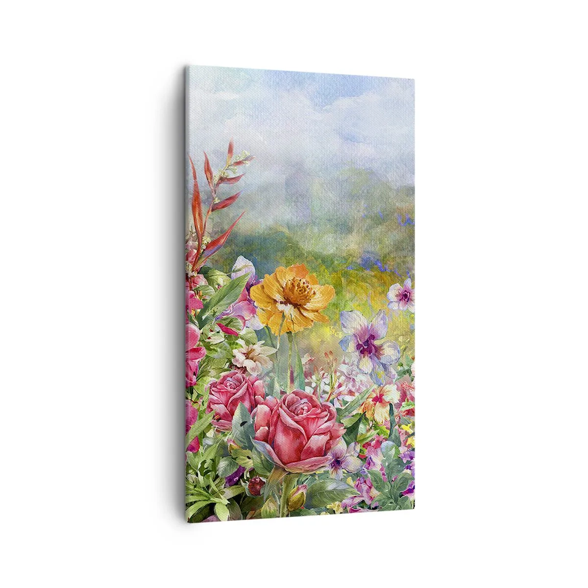 Schilderen op canvas - Een tuin die gek is geworden - 45x80 cm