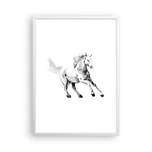 Poster in een witte lijst - Ongetemde ziel - 50x70 cm