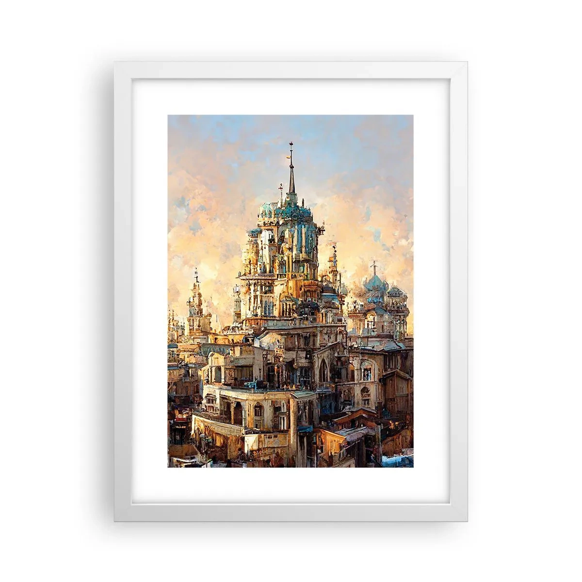 Poster in een witte lijst - Stad der steden - 30x40 cm