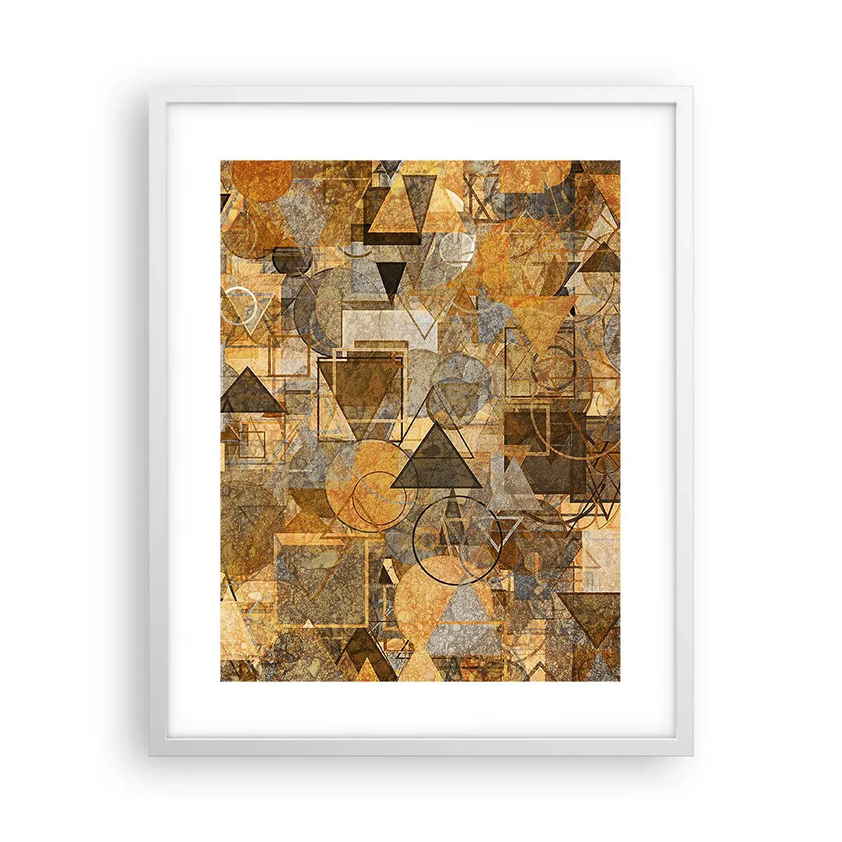 Poster in een witte lijst - De wereld in vorm - 40x50 cm