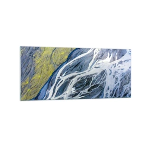 Schilderen op glas - Rotstekeningen van de natuur - 120x50 cm