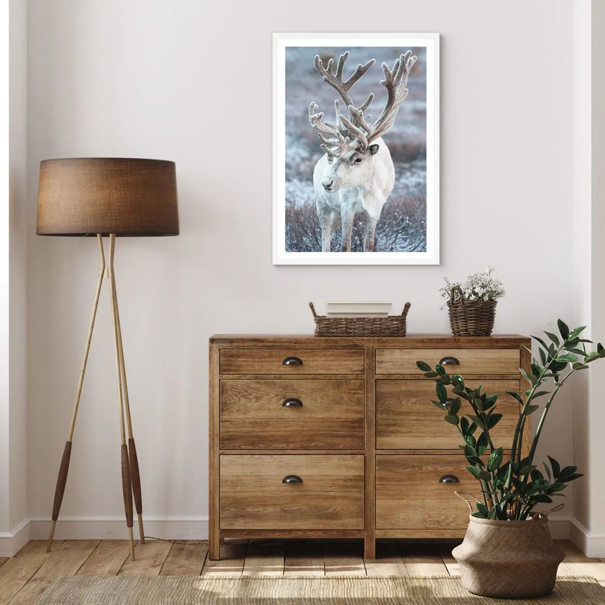 Poster in een witte lijst - Portret in de zon - 70x100 cm