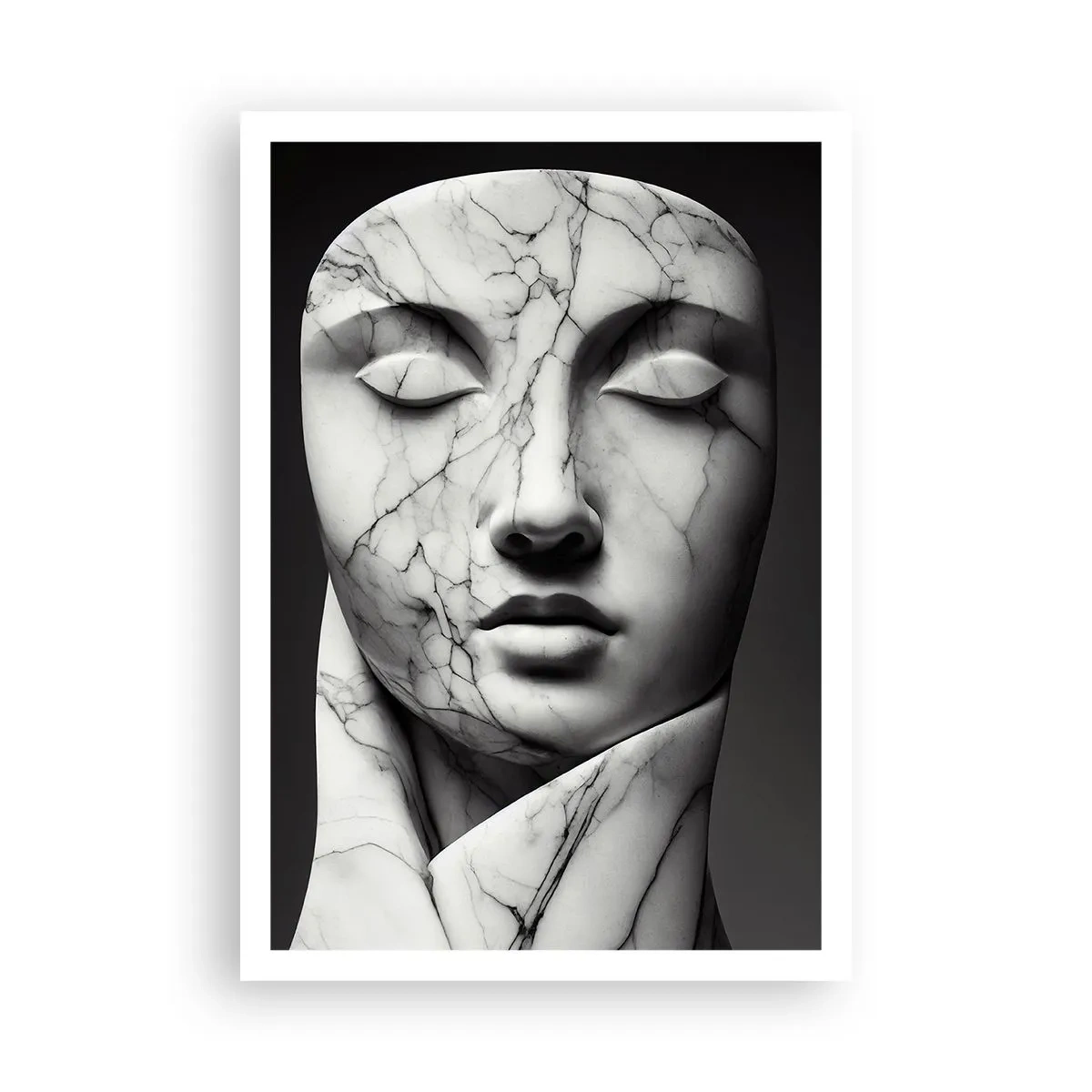 Poster - Marmeren vormen - 70x100 cm