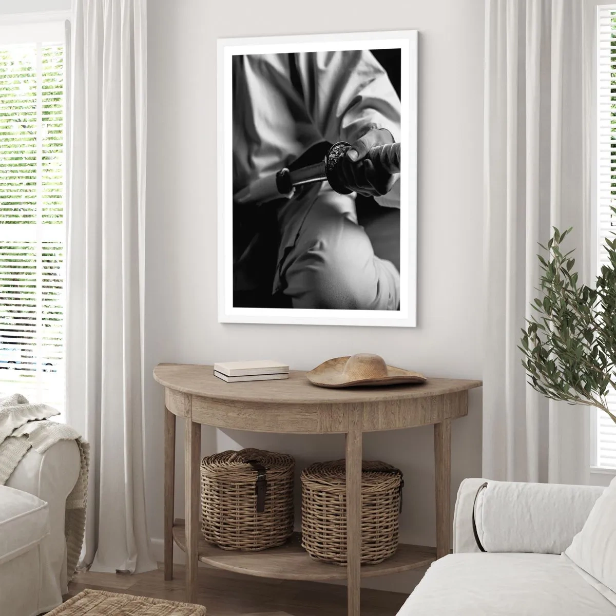 Poster in een witte lijst - Ziel van een vechter - 30x40 cm