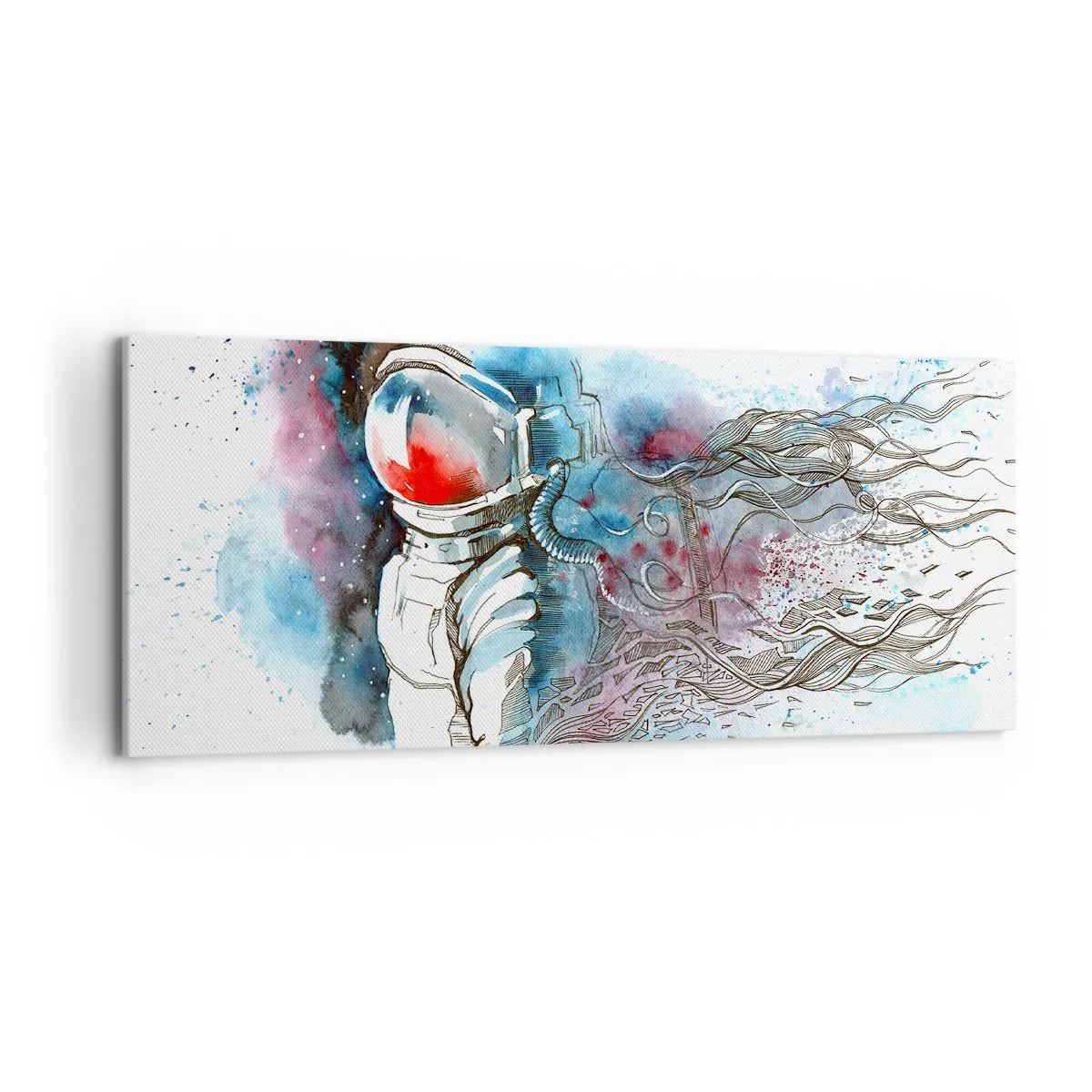 Schilderen op canvas - Alleen met de kosmos - 120x50 cm