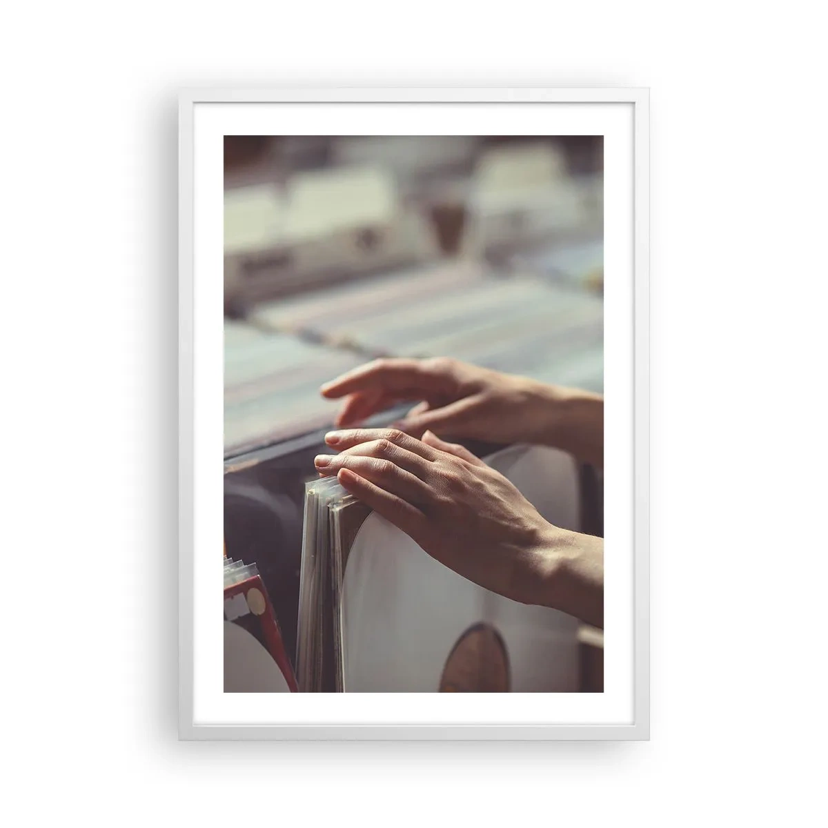 Poster in een witte lijst - Op zoek naar emoties - 50x70 cm