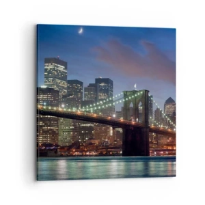 Schilderen op canvas - Gloeiende nacht - 70x70 cm