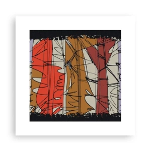 Poster - Spontane compositie - 30x30 cm