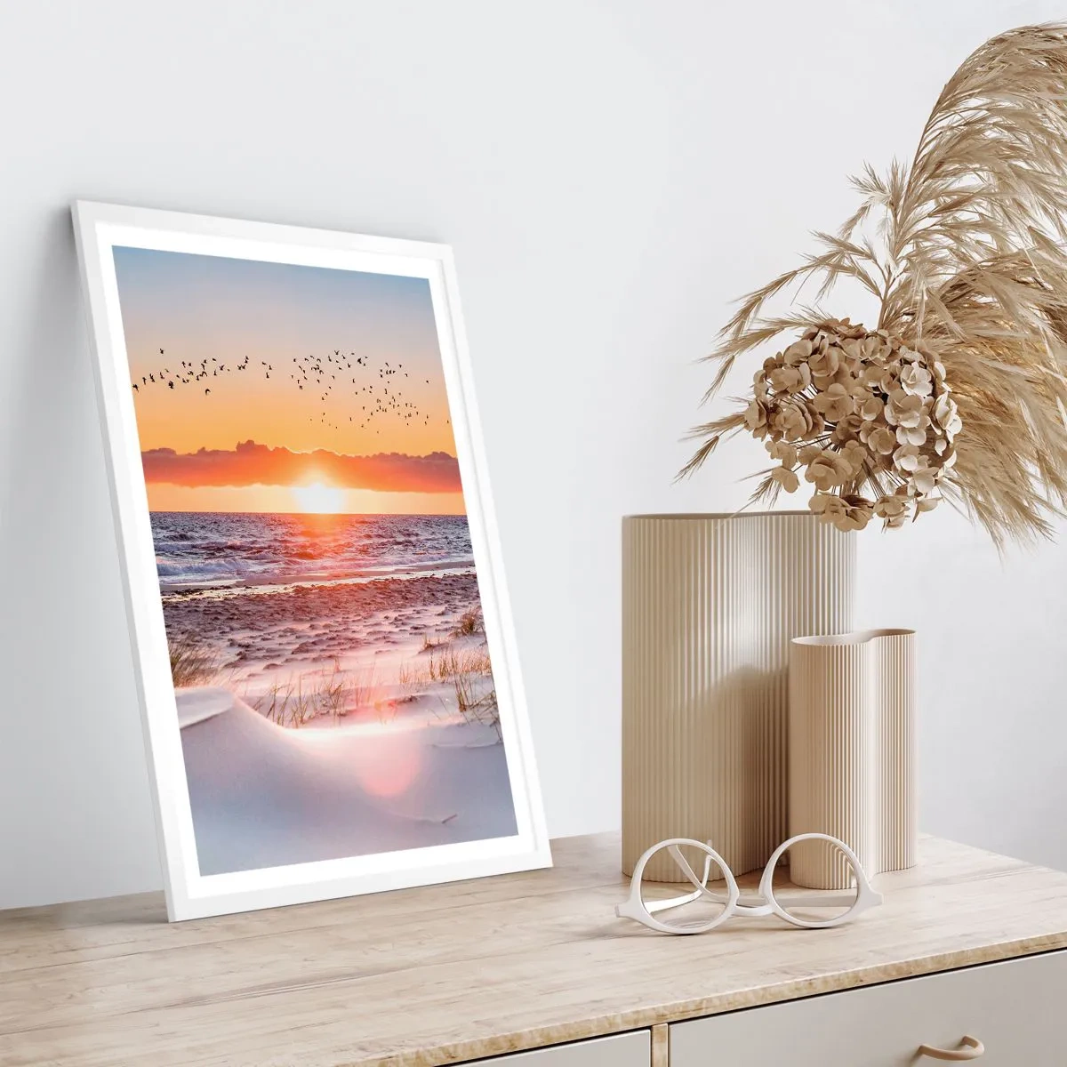 Poster in een witte lijst - Horizontaal landschap - 61x91 cm