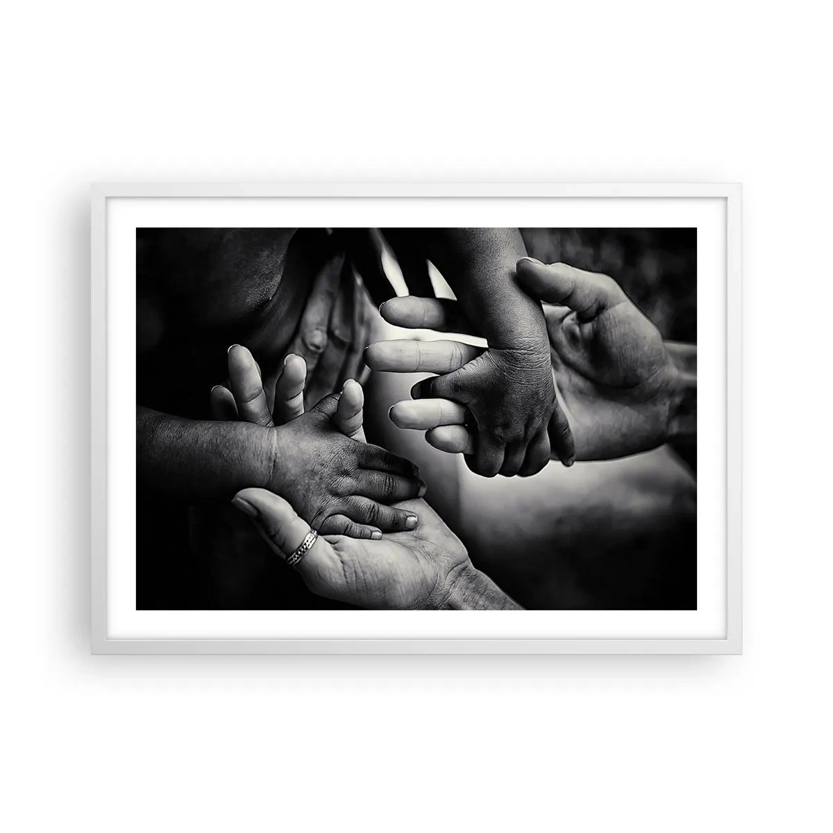 Poster in een witte lijst - Om mens te zijn - 70x50 cm