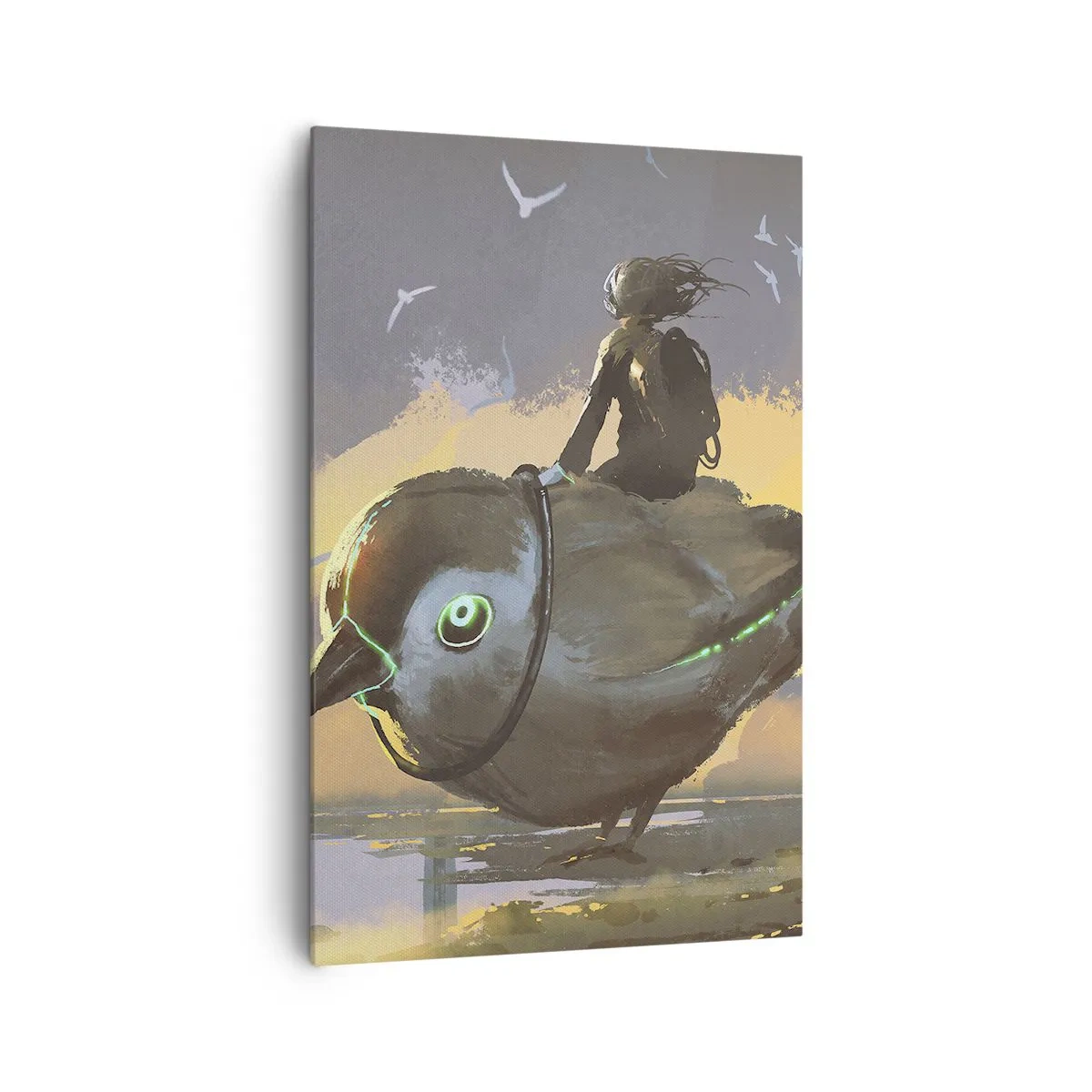 Schilderen op canvas - Een tussenstop op een fantastische reis - 80x120 cm