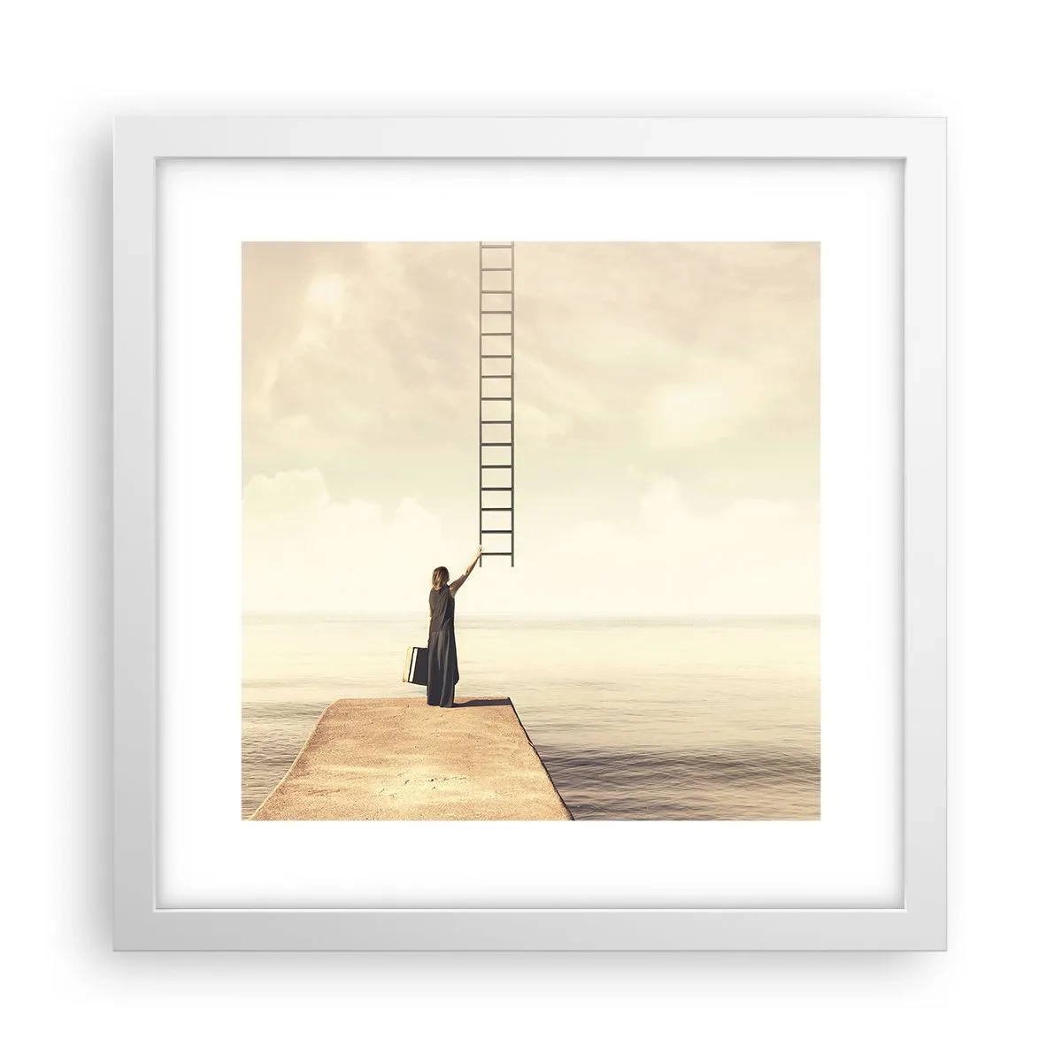 Poster in een witte lijst - Een magische reis - 30x30 cm