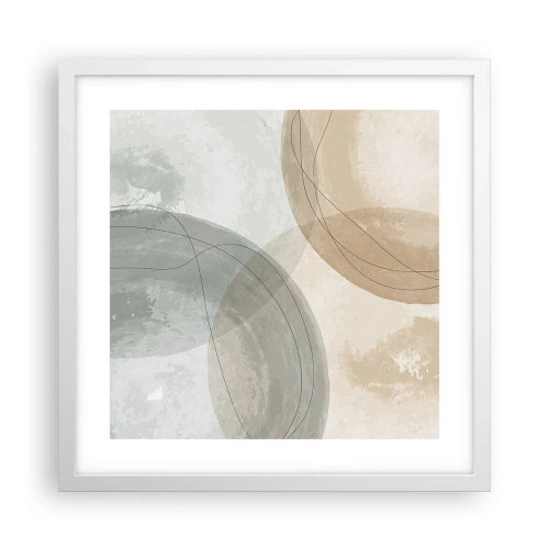 Poster in een witte lijst - Indringende werelden - 40x40 cm