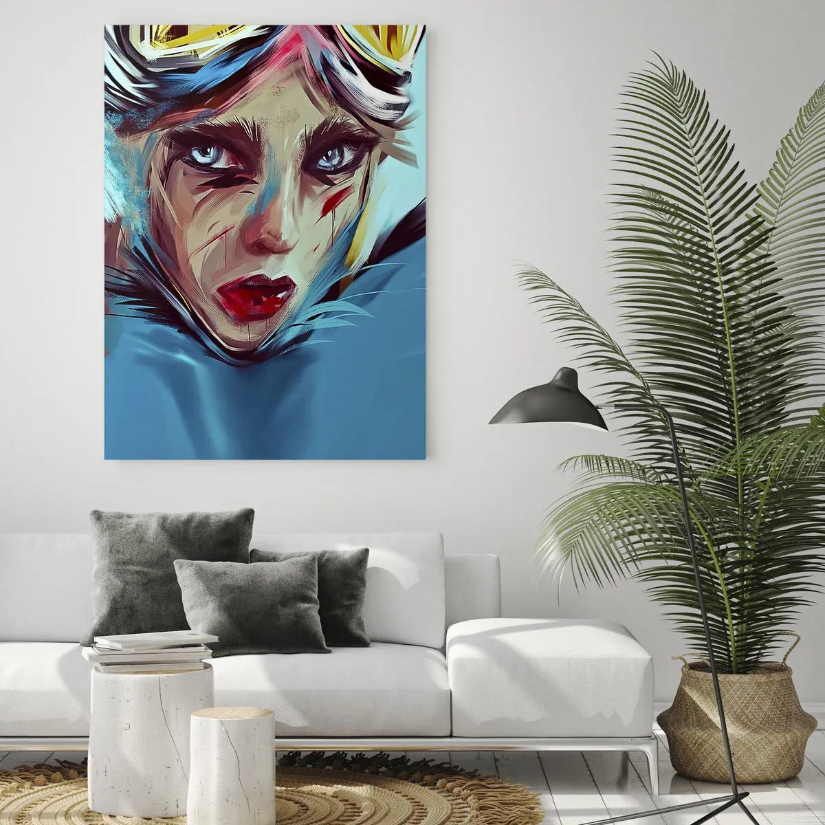 Schilderen op glas - Straatvechter - 80x120 cm