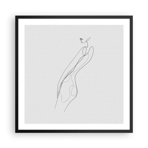 Poster in een zwarte lijst - Gewoon een belofte - 60x60 cm