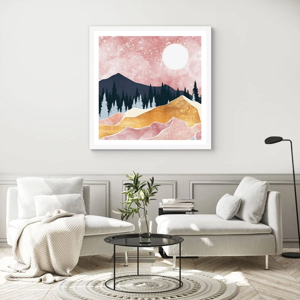 Poster in een witte lijst - Nachtwacht - 60x60 cm