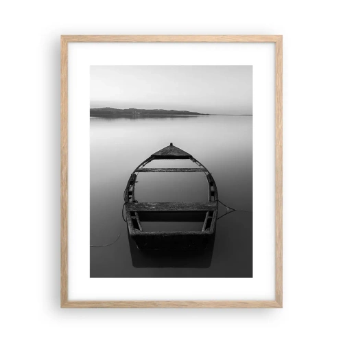 Een poster in een licht eiken lijst - Verlangen en melancholie - 40x50 cm