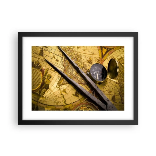 Poster in een zwarte lijst - Waar zijn deze schatten? - 40x30 cm