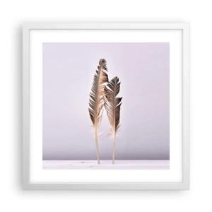 Poster in een witte lijst - Tegen het niets - 40x40 cm