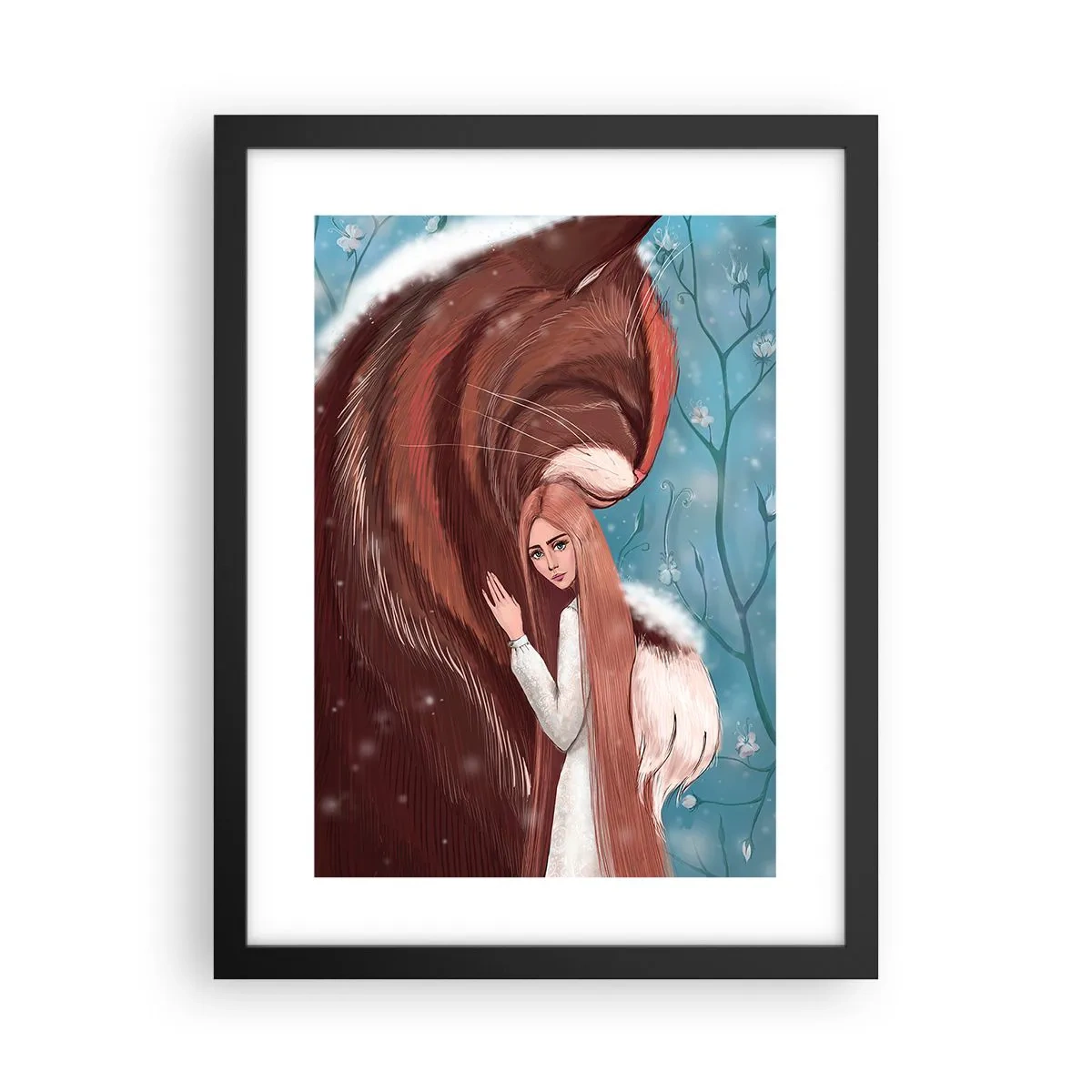 Poster in een zwarte lijst - Welkom in het sprookje - 30x40 cm