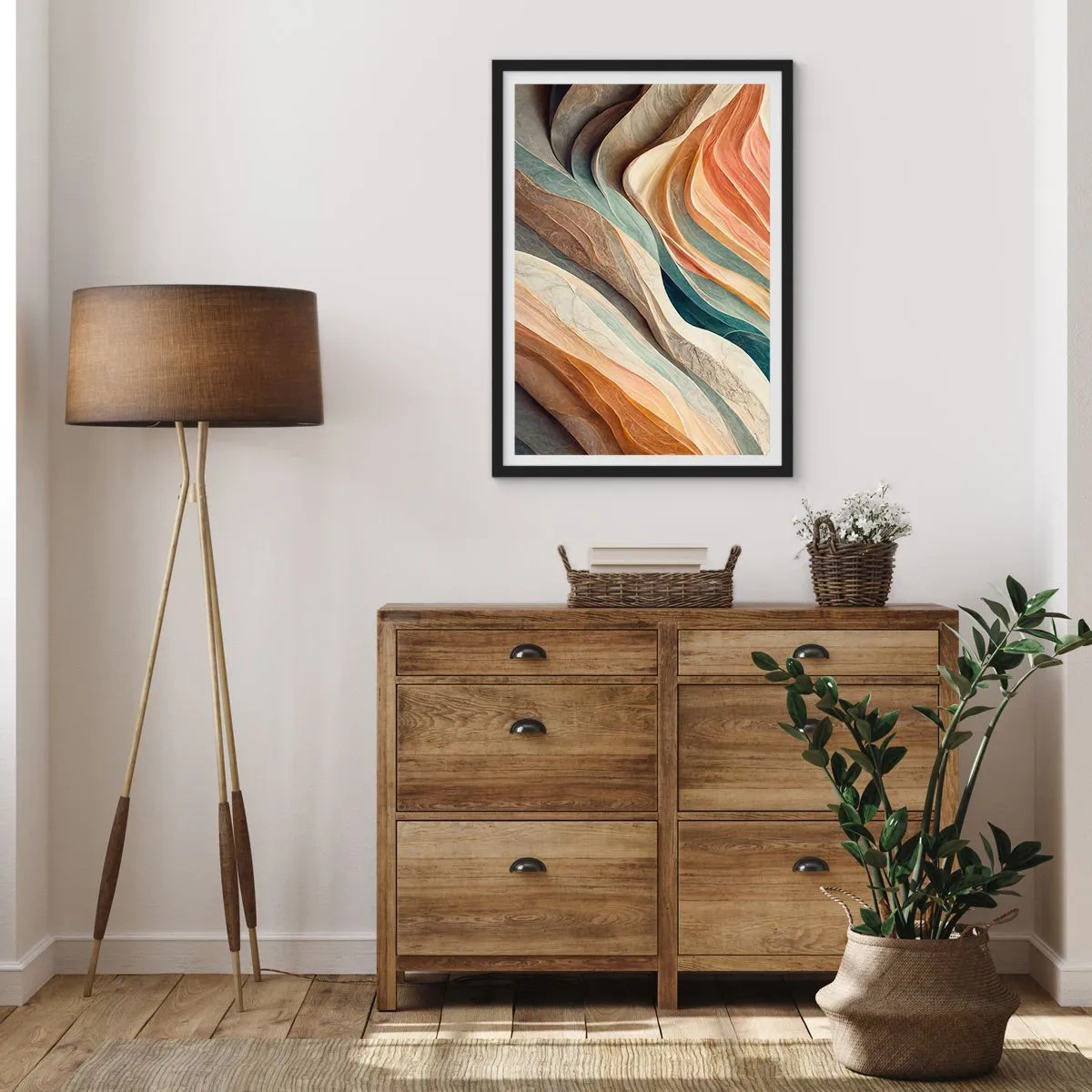 Poster in een zwarte lijst - Het moment vóór de verandering - 30x40 cm