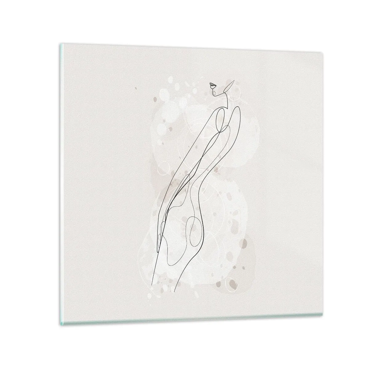 Schilderen op glas - De blik dwaalt af - 40x40 cm