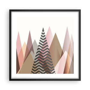 Poster in een zwarte lijst - Piramidaal uitzicht - 50x50 cm