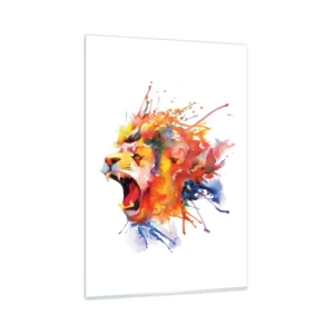 Schilderen op glas - Van woede exploderen  - 80x120 cm