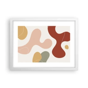 Poster in een witte lijst - Kronkels of krullen? - 40x30 cm