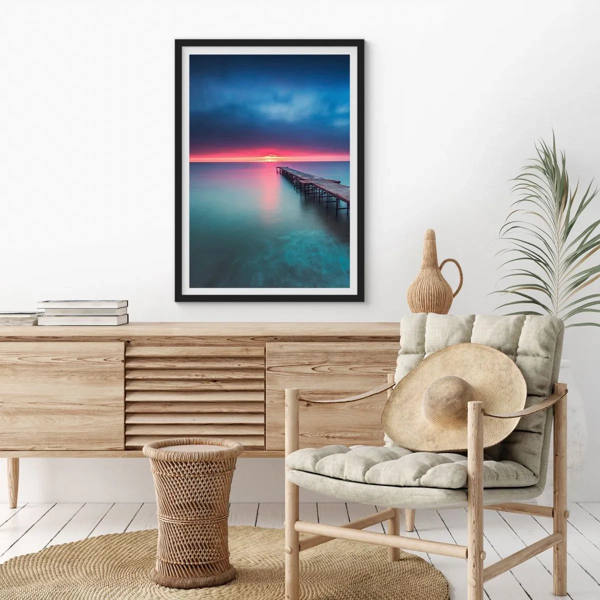 Poster in een zwarte lijst - Tussen hemel en aarde - 40x50 cm