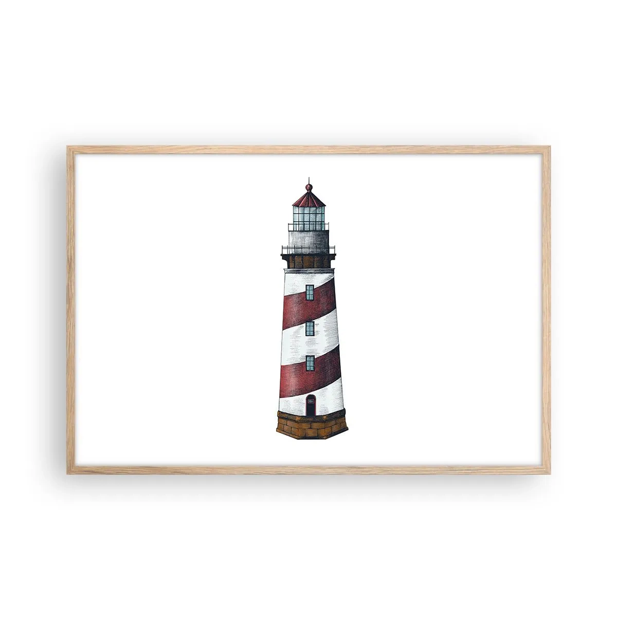 Een poster in een licht eiken lijst - Altijd op zijn hoede - 91x61 cm