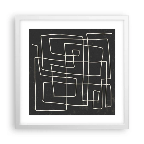 Poster in een witte lijst - Niet zo eenvoudig - 40x40 cm