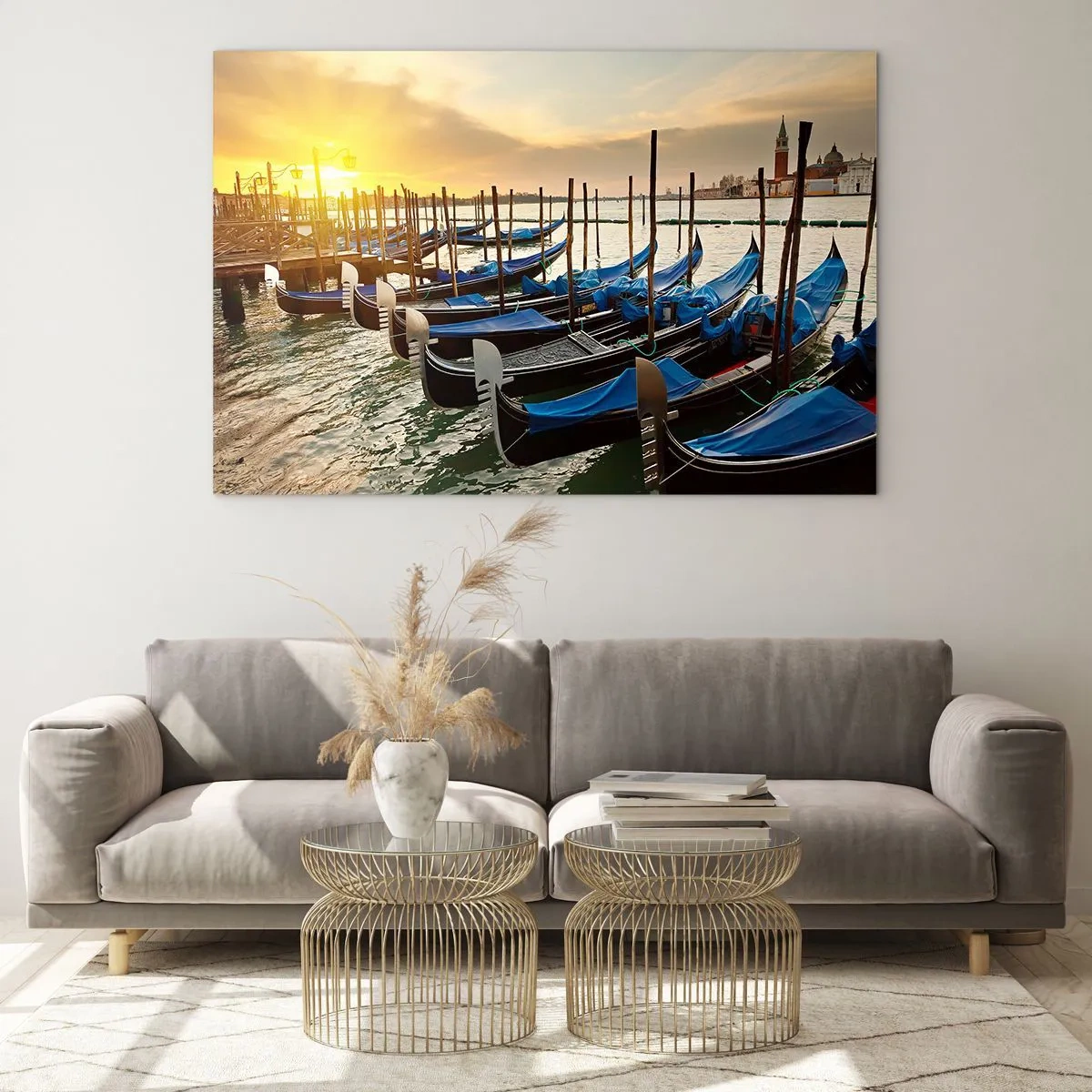 Schilderen op glas - Voordat de rumoer komt - 100x70 cm