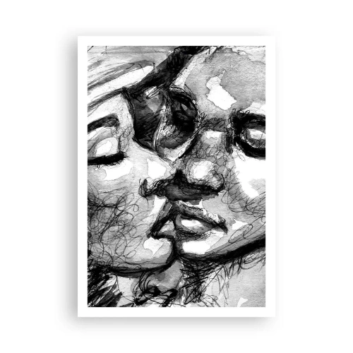 Poster - Een teder moment - 70x100 cm