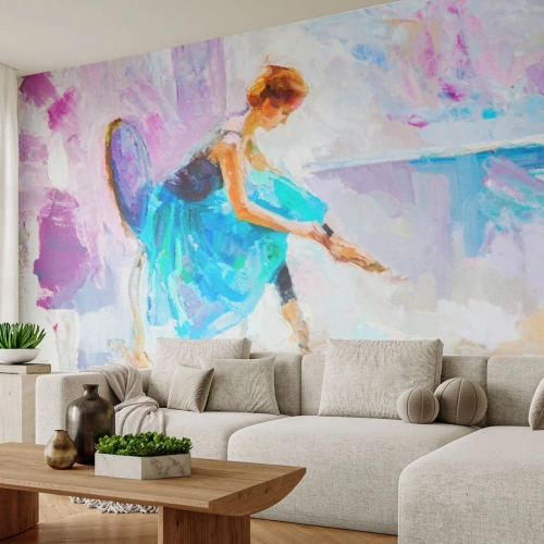 Fotobehang Premium Sand - Onuitsprekelijke gratie, subtiele charme - Ballerina, Dans, Ballet - 100x70 cm